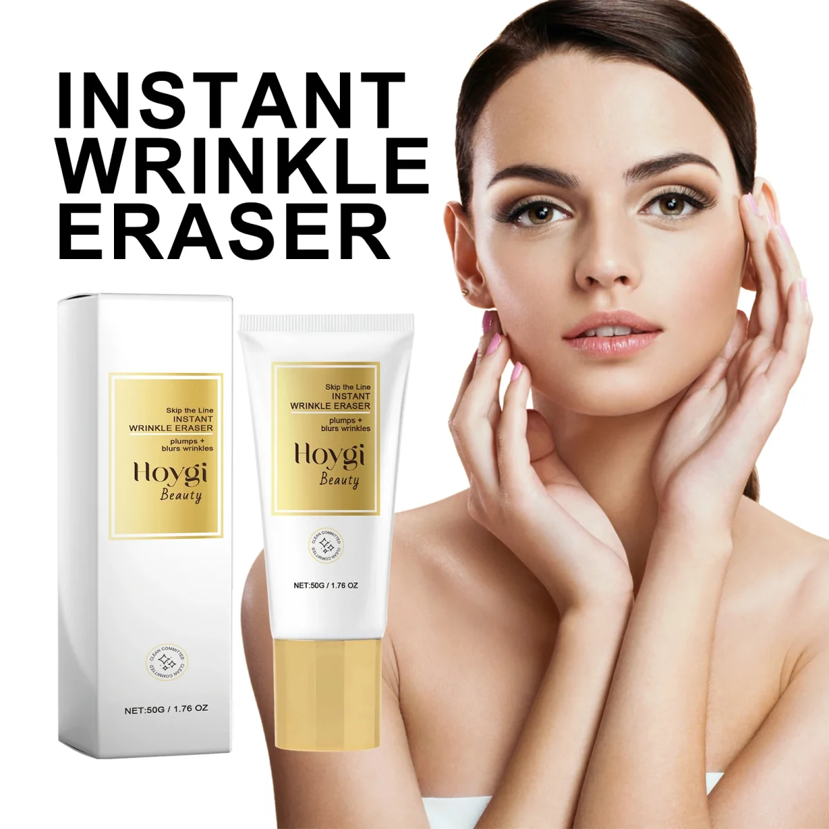 kf Adf9e968b2d164c2d8be32bb6b807f244S Hoygi Instant Wrinkle Eraser Face Cream - Anti-Aging, Dark Spot Remover, Hydrating Moisturizer (50g)