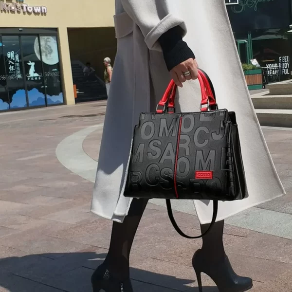 Luxury PU Leather Crossbody Bag for Women Large Capacity Travel Tote - Image 4