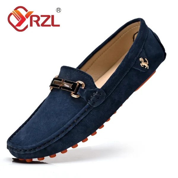 Luxury YRZL Suede Loafers for Men Slip-On Non-Slip Driving Shoes - Image 2