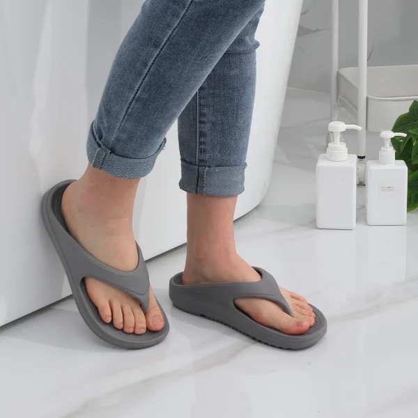 Smile Pop Men's Flip-Flops Soft EVA Casual Beach Sandals with Arch Support - Image 5