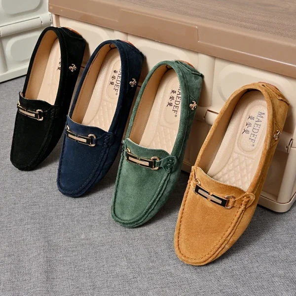 Luxury YRZL Suede Loafers for Men Slip-On Non-Slip Driving Shoes - Image 6