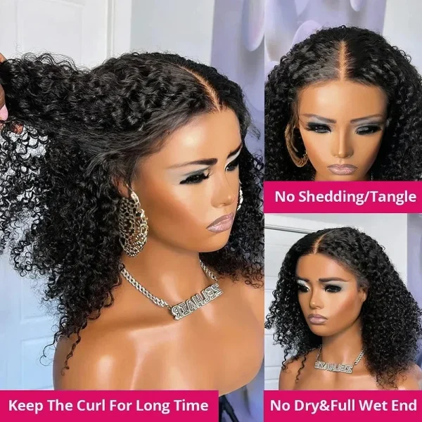 Glueless Water Wave Bob Lace Wig for Women - Ready to Wear Human Hair - Image 3