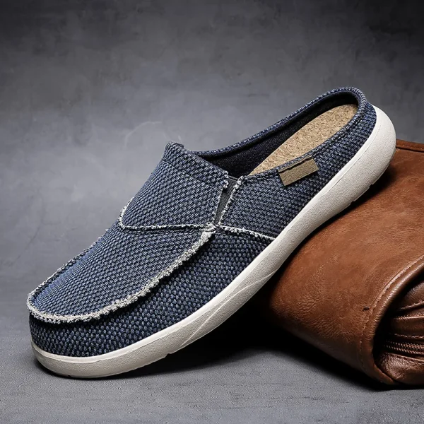 Lightweight Summer Men Slippers Classic Slip-on Canvas Casual Loafers - Image 6