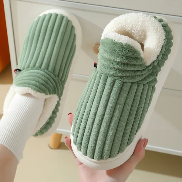 Cozy Shevalues Winter Men Slippers Soft Plush Indoor Fur Boots - Image 3