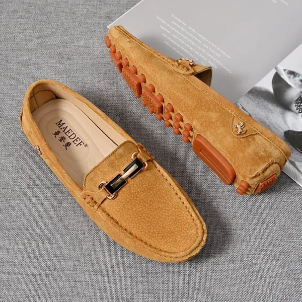 Luxury YRZL Suede Loafers for Men Slip-On Non-Slip Driving Shoes - Image 3