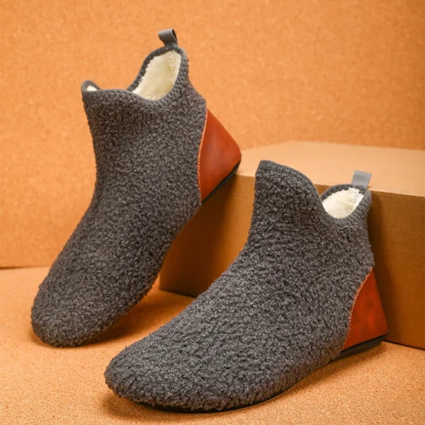 Warm High Top Cotton Slippers for Men Lightweight Indoor Winter Shoes - Image 2