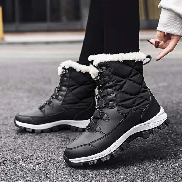 Women's Waterproof Winter Ankle Boots with Thick Fur and Non-Slip Sole - Image 6