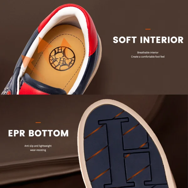 Luxury Men's Casual Lace-Up Shoes Breathable Comfortable Monogrammed - Image 4
