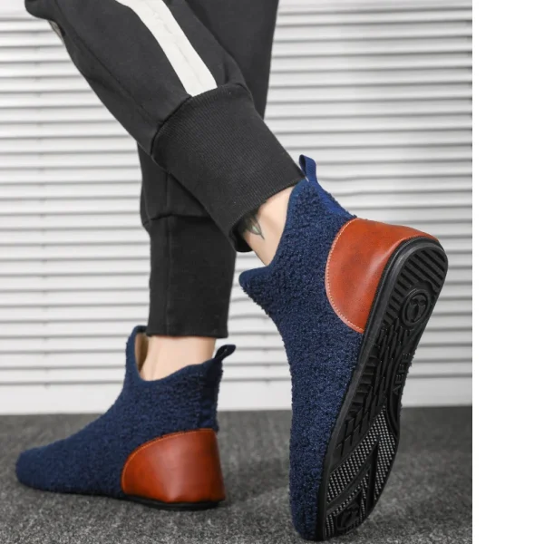 Warm High Top Cotton Slippers for Men Lightweight Indoor Winter Shoes - Image 3