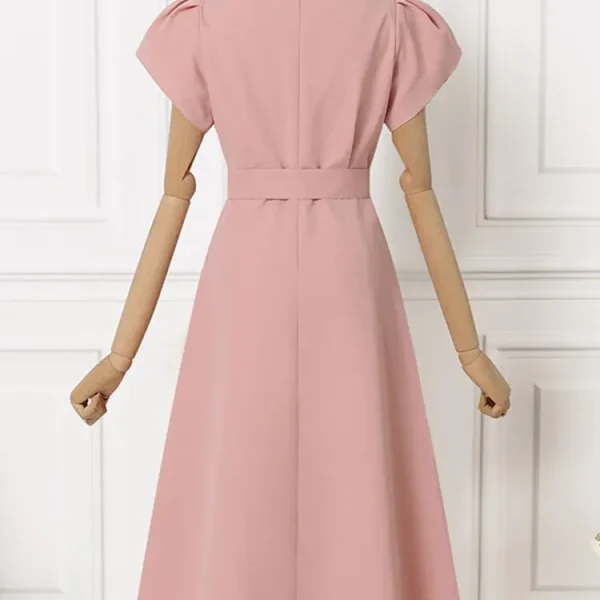 ZANZEA Elegant Summer Short Sleeve A-Line Dress in Multiple Colors and Sizes - Image 6