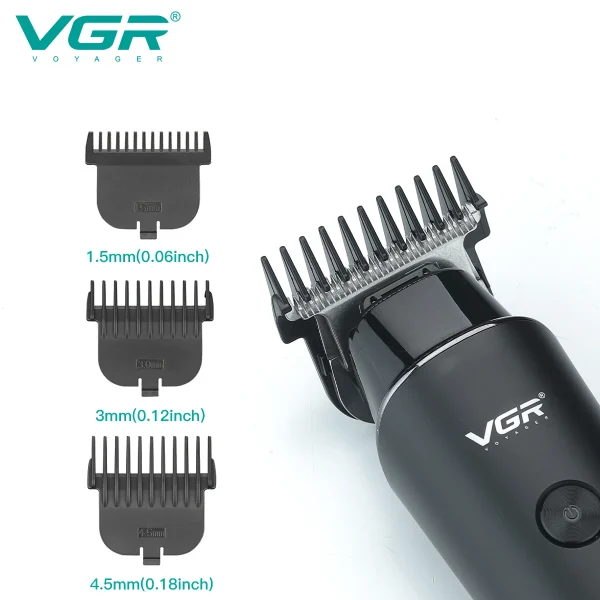 VGR V937 Professional Cordless Hair Trimmer with LED Display Rechargeable - Image 5