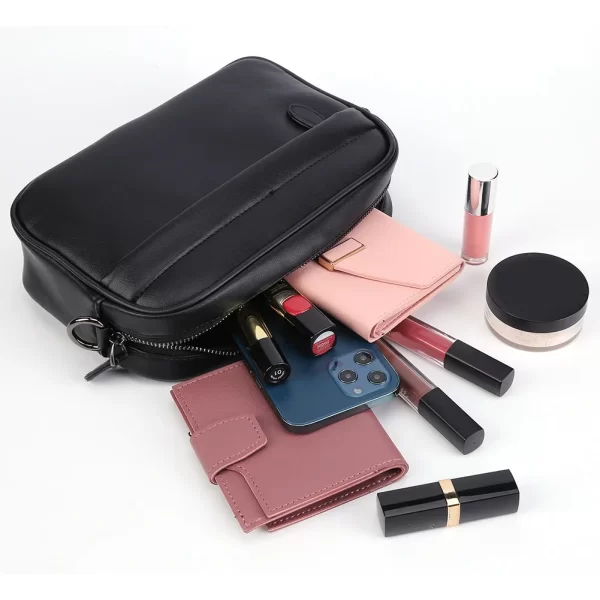 Men's PU Leather Business Shoulder Bag Casual Crossbody Messenger Bag - Image 4