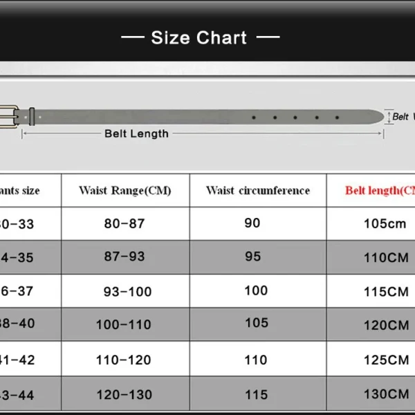 Genuine Thick Leather Cowboy Belt for Men with Copper Pin Buckle - Image 7