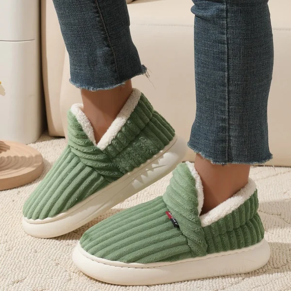 Cozy Winter Cotton Boots and Fuzzy Slippers for Men and Women - Image 3