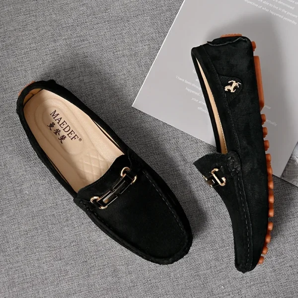 Luxury YRZL Suede Loafers for Men Slip-On Non-Slip Driving Shoes - Image 4