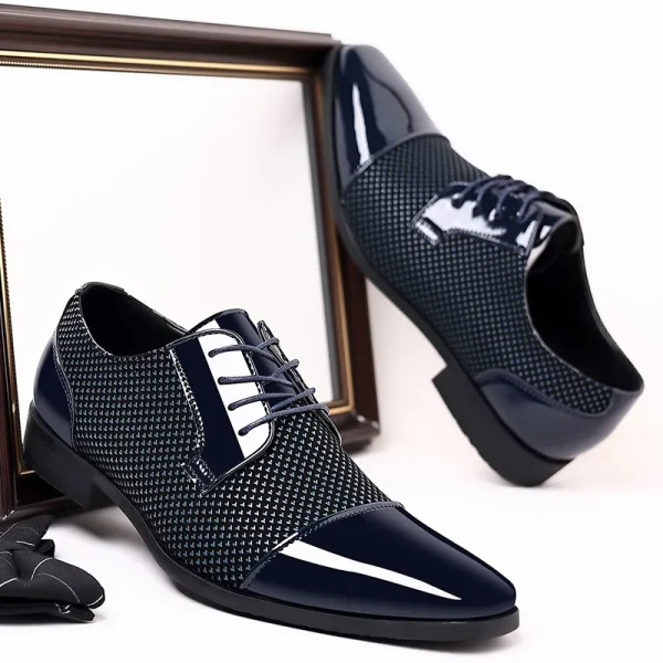 Trending Classic Black Patent Leather Oxfords for Men Stylish Footwear - Image 3