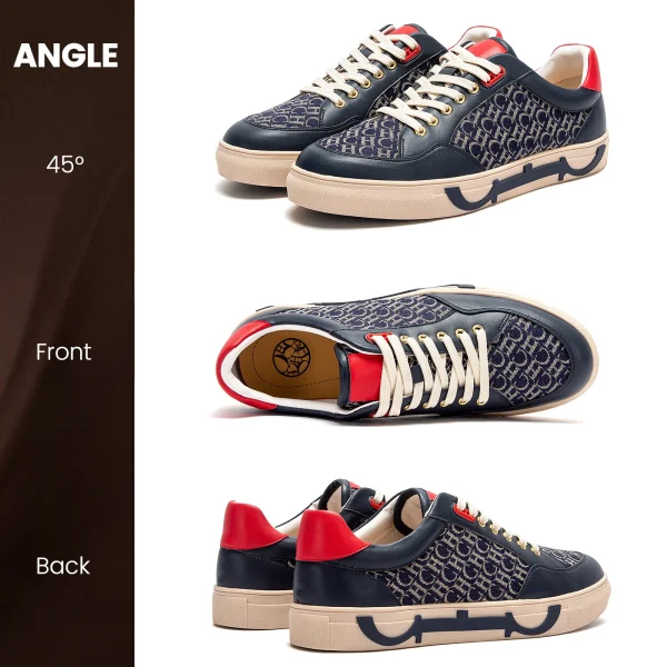 Luxury Men's Casual Lace-Up Shoes Breathable Comfortable Monogrammed - Image 6
