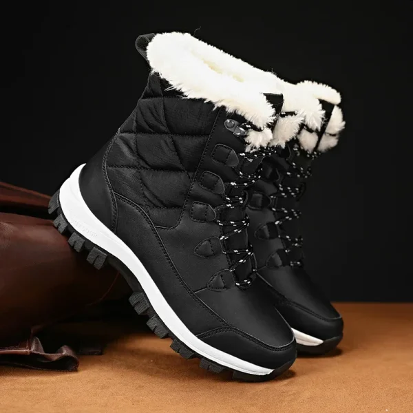 Women's Waterproof Winter Ankle Boots with Thick Fur and Non-Slip Sole - Image 4