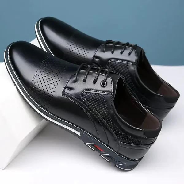 Luxury Black Leather Oxford Shoes for Men Big Sizes 48 to 53 - Image 6