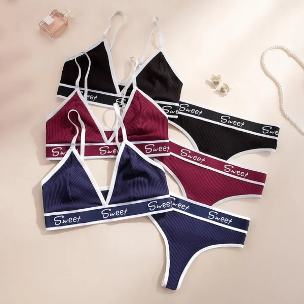 V-Shaped Bra and Bikini Panty Set - Image 3