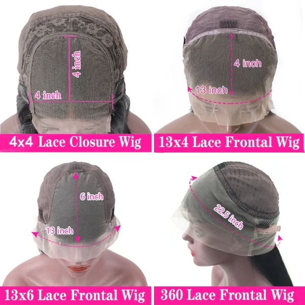 Kinky Curly Deep Wave 13x6 HD Lace Frontal Human Hair Wig for Women - Image 4