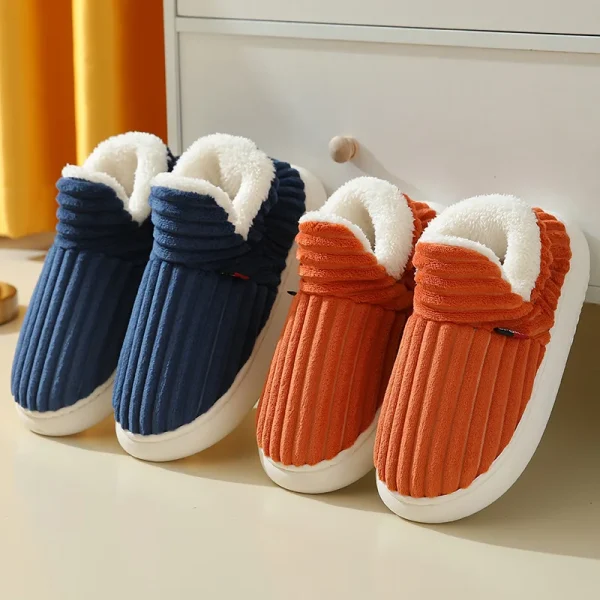 Cozy Shevalues Winter Men Slippers Soft Plush Indoor Fur Boots - Image 2