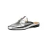 Silver Leather Mules