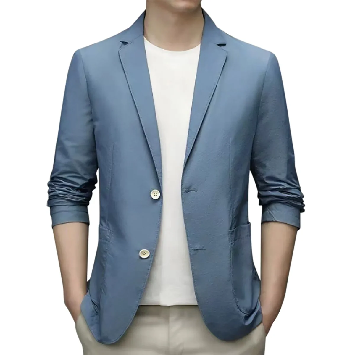 kf Sd2d99349c71445468a9557583f2124488 Men's Formal Blazers for Business Parties Autumn Solid Color Jackets
