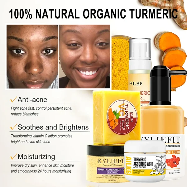  Organic Turmeric Skin Care Set: Brighten, Cleanse, and Revitalize Your Skin Naturally! - Image 2