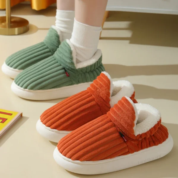 Cozy Shevalues Winter Men Slippers Soft Plush Indoor Fur Boots - Image 4
