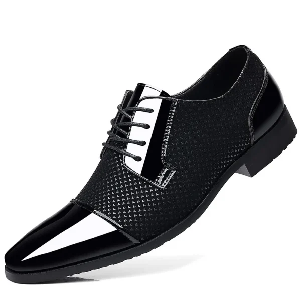 Trending Classic Black Patent Leather Oxfords for Men Stylish Footwear - Image 5