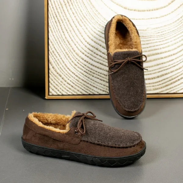 Big Size 49 50 Men Loafers Soft Leather Slippers Breathable Driving Shoes - Image 2